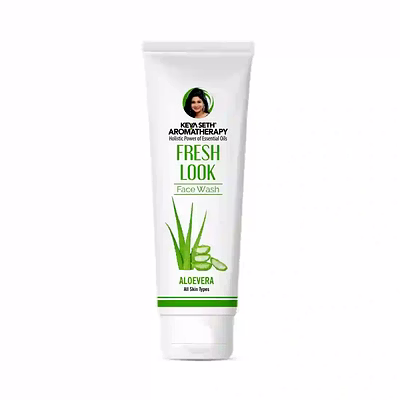 fresh look aloe vera face wash, with lemon essential oil, mild hydrating, moisturizing, foaming, all skin types