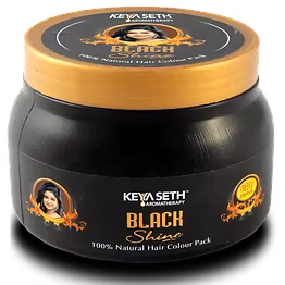black shine hair pack natural hair colour, dye with ayurvedic herbs, men & women