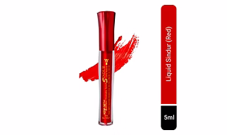 Aromatic 100% Natural Liquid Sindoor (Red) - Long lasting & Waterproof with Floral Pigment