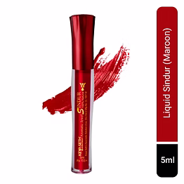 aromatic 100% natural liquid sindoor (maroon) - long lasting & waterproof with floral pigment
