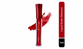 Aromatic 100% Natural Liquid Sindoor (Maroon) - Long lasting & Waterproof with Floral Pigment