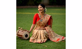 Silk Mark Certified Handloom-made Muga Silk Sarees