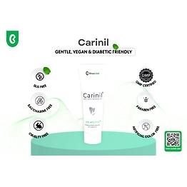 Carinil 10% Xylitol Toothpaste | Anti-Cavity, Diabetic Friendly | Prevents Dry Mouth and Ulcers| No SLS |No Paraben | No Artificial Colours or Flavours | with Fluoride and Herbs