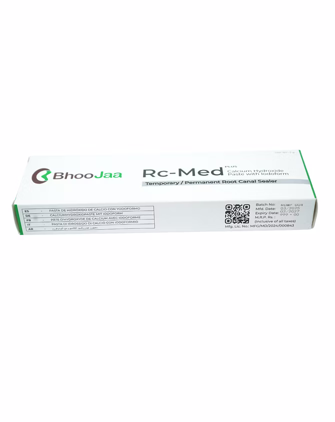 BhooJaa RC Med Plus| Calcium Hydroxide with Iodoform Paste| 2g-2