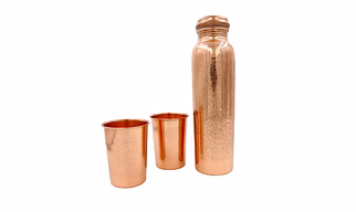 Copper Bottles and Glass Giftset