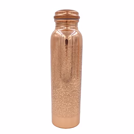carved copper bottle