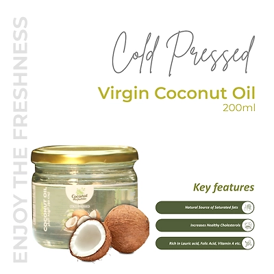 Coconut Republic Cold Pressed Virgin Coconut Oil 200ml