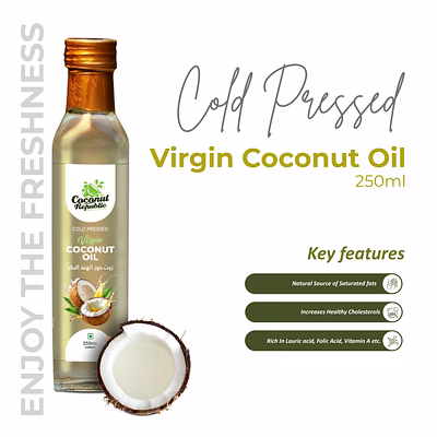 coconut republic cold pressed virgin coconut oil 250ml