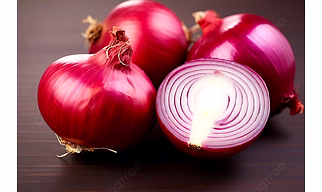 Red Onion(Red onions are known for their deep purplish-red skin and crisp white flesh with a hint of purple. They have a mild to slightly sweet flavor, making them ideal for both raw and cooked dishes. Rich in antioxidants and flavonoids, red onions are widely used in salads, sandwiches, salsas, and as a garnish. )