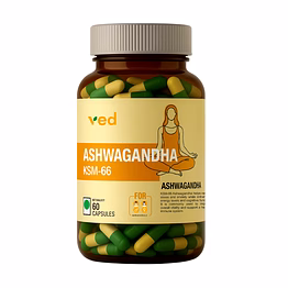 vedayu ashwagandha ksm-66 - 500 mg - premium adaptogenic supplement for stress and anxiety relief