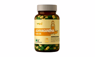 VEDayu Ashwagandha KSM-66 - 500 mg - Premium Adaptogenic Supplement for Stress and Anxiety Relief