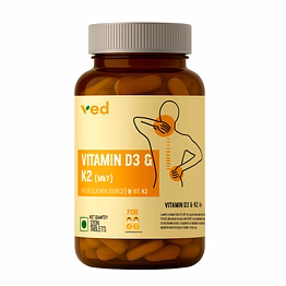 vedayu vitamin d3 k2 mk7 | plant based veg vitamin d3 supplement lichen source with vitamin k2 mk7 menaquinone