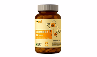 VEDayu Vitamin D3 K2 MK7 | Plant Based Veg Vitamin D3 Supplement Lichen Source with Vitamin K2 MK7 Menaquinone