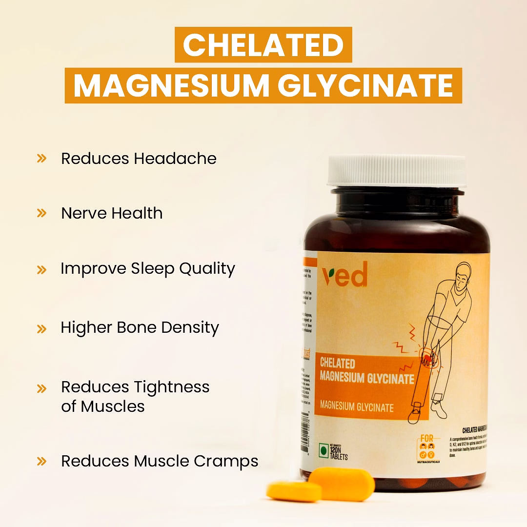 VEDayu Chelated Magnesium Glycinate 2000mg Per Serving Supplement image 3