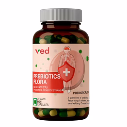 vedayu prebiotics & probiotics supplement 50 billion cfu for women & men