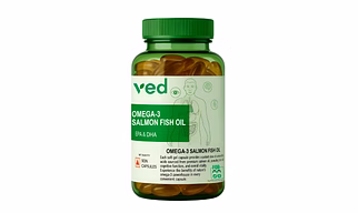 VEDayu Salmon Fish Oil Omega 3 Capsule 1000 mg - Softgel Capsules- Support Heart, Joint, Bone & Skin.