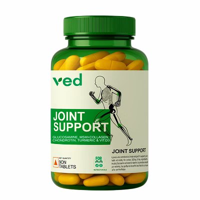 vedayu joint support supplement with glucosamine 2100mg, methyl sulfonyl methane 1050mg & chondroitin 300mg tablets with collagen & vitamin d3 600 iu per servings