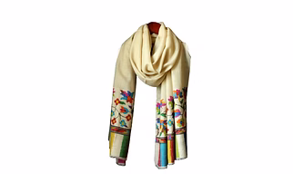 Pure Pashmina Stole with Kani Hand Embroidery