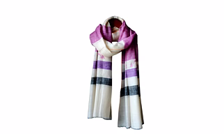 Pure Pashmina Wrap with Sozni Embroidery in Pink and Purple