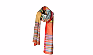 Multicolour Pure Pashmina Wrap/ Stole