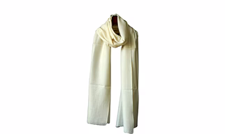 Plain Pure Pashmina Stole - Cream
