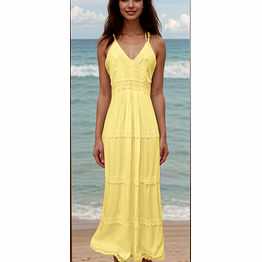 boho maxi dress: ajustrable straps boho lace maxi dress – flowy tiered summer dress, beach & vacation outfit, bohemian sundress