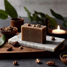 shreenad international pvt ltd private label premium natural handmade walnut & detox soap (oem & bulk)