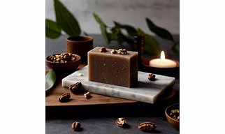 Private Label Premium Natural Handmade Walnut & Detox Soap (OEM & Bulk)