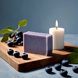 Private Label Premium Natural Handmade Blueberry Acai Berry Soap (OEM & Bulk)