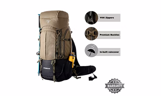 Mbax 60L Internal Fiber Frame Travel Backpack for Hiking Trekking Bag Camping Rucksack for Men & Women with Rain