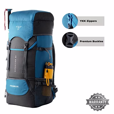 Mbax Expedition  60L Travel Backpack Hiking Trekking Bag Camping Rucksack for Men &amp; Women with Shoe Compartment-2
