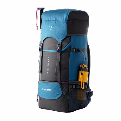 Mbax Expedition  60L Travel Backpack Hiking Trekking Bag Camping Rucksack for Men &amp; Women with Shoe Compartment-12725097