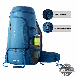 mbax 50l travel backpack hiking trekking bag camping rucksack for men & women with water proo compartment