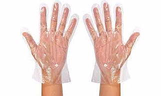 Pata Disposable Plastic Hand Gloves , Latex Free Polythene Hand Gloves