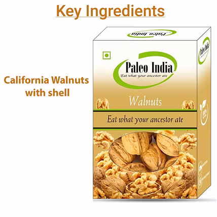 Paleo India 500gm Premium California Inshell Walnuts| Kagzi Akhrot| Walnuts with Shell-1
