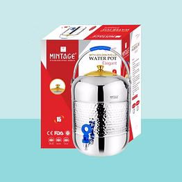 mintage stainless steel water pot elegant (hammered) 15 ltr