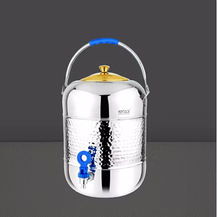 STAINLESS STEEL WATER POT ELEGANT (HAMMERED) 15 LTR-2