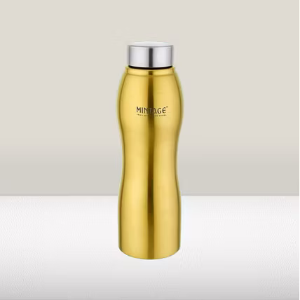 WATER BOTTLE VECTRA PVD COATED ||GOLDEN &amp; ROSE GOLD || 1000 ML-12726865