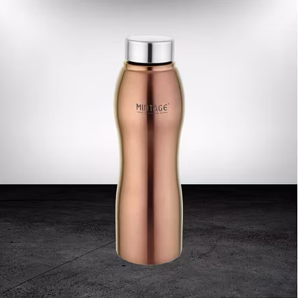 WATER BOTTLE VECTRA PVD COATED ||GOLDEN &amp; ROSE GOLD || 1000 ML-1