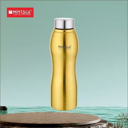 WATER BOTTLE VECTRA PVD COATED ||GOLDEN &amp; ROSE GOLD || 1000 ML-3
