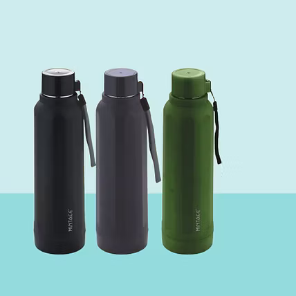 WATER BOTTLE PUF INSULATED -STAINLESS STEEL INTERIOR 700 ML-1