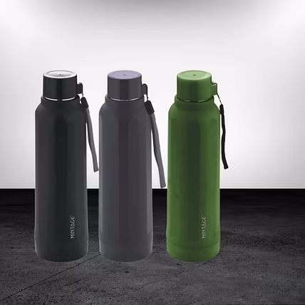 WATER BOTTLE PUF INSULATED -STAINLESS STEEL INTERIOR 700 ML-2