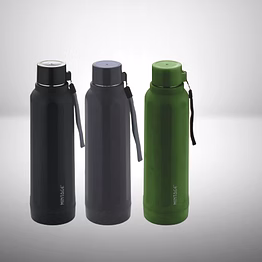 mintage water bottle orion puf insulated- stainless steel interior 700 ml