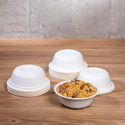 6 oz Bagasse Soup Bowl – Biodegradable Sugarcane Pulp Disposable Bowl-12726275