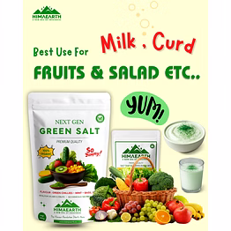 himaearth next gen green salt – flavor green chillies, mint, basil leaves etc..