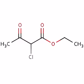 White powder of Ethyl-2-Chloro acetoacetate used as an industrial chemical and API intermediate.  
E