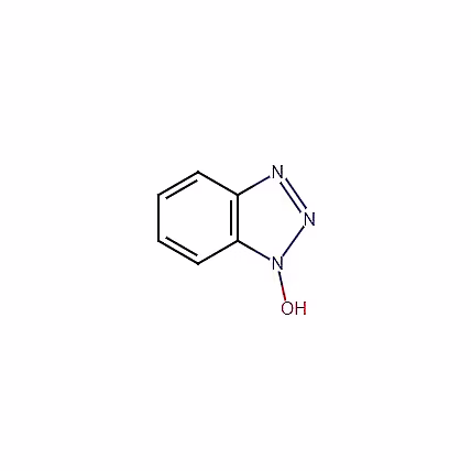 White powder form of 1- Hydroxy benzotriazole anhydrous (HOBT) used as an industrial chemical and AP