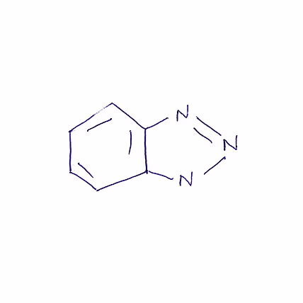 White powder form of 1- Hydroxy benzotriazole anhydrous (HOBT) used as an industrial chemical and AP