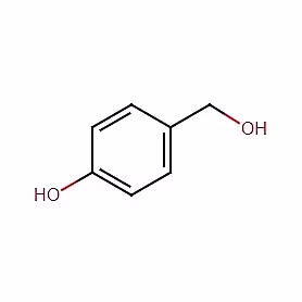 White powder form of 4-Hydroxy benzyl alcohol used as an industrial chemical and API intermediate.  