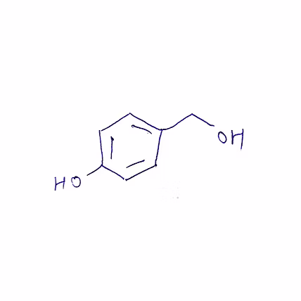 White powder form of 4-Hydroxy benzyl alcohol used as an industrial chemical and API intermediate.  